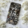 thumbnail image 6 of Grunge Punk Collage iPhone Case to iPhone 16 15 14 13 12 11 Pro Max Plus Mini – Skull & Dark Art Aesthetic Protective Phone Cover with Edgy Gothic Stickers, 6 of 6