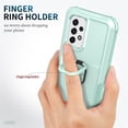 thumbnail image 5 of Nalacover For Samsung Galaxy A32 5G Slim Case,Luxury Hybrid Hard PC and TPU Rugged Bumper 3-In-1 Rotatable Magnetic Ring Kickstand Four Corner Guard Shockproof Anti-Scratch Back Phone Cover.Green, 5 of 8