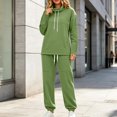thumbnail image 4 of GaThRRgYP Cropped Windbreaker Jacket Women with Hood Women's Two-piece High Neck Sports Suit Long Sleeved Drawstring and Jogging Pants Casual with Pocket Set, 4 of 9