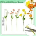 thumbnail image 3 of Sunjoy Tech 6 Pcs Silk Artificial PoppyFaux Spring Flowers Real Touch Flowers for Home Kitchen Wedding Decorations Floral Arrangement Table Centerpieces Vase Bouquet, 3 of 7