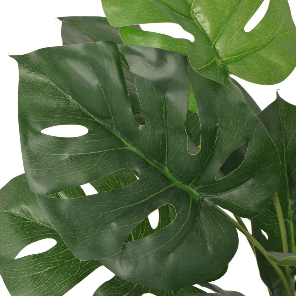 Kepooman 17.7" Artificial Plant Monstera with Pot for Home Office, Green