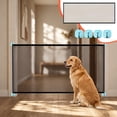 thumbnail image 5 of Pet Gate No Drilling Mesh Fence with Strong Adhesive Hooks Isolation Net for Staircase Entrance Dog and Cat Safety Barrier Black Indoor Household Use, 5 of 7
