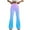 Blue, variant on XFLWAM Flare Yoga Pants for Women Elastic High Waist Gradient Yoga Pants Color Stretch Comfy Workout Sweatpants Bell Bottom Leggings with Pockets