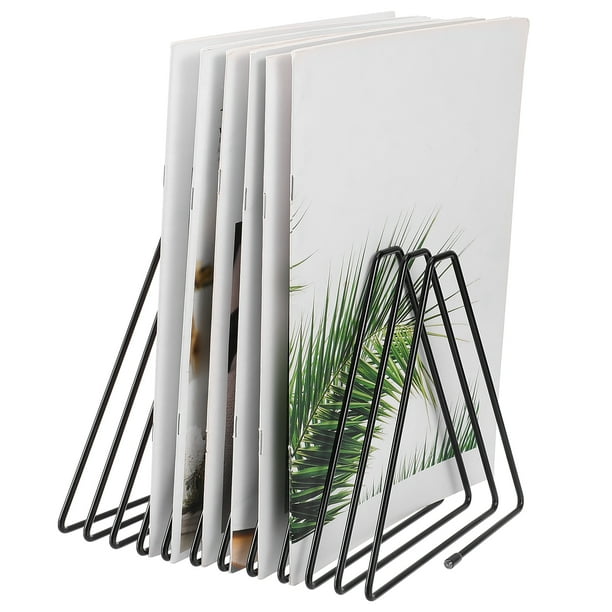 Archivador triangular de alambre metálico, organizador de libros de escritorio, carpeta de archivos ajustable, clasificador de archivos, accesorio de escritorio con 11 ranuras