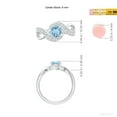 thumbnail image 5 of Angara Natural 0.72 Ct. Aquamarine with Diamond Infinity Ring in Sterling Silver for Women (Ring Size: 12), 5 of 10