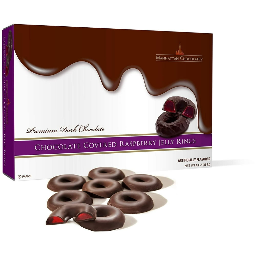 Manhattan Chocolates Premium Dark Chocolate Covered Raspberry Jelly