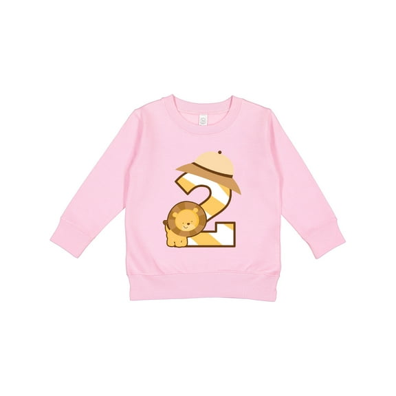 Inktastic 2nd Birthday Safari Lion 2 Year Old Toddler Sweatshirt