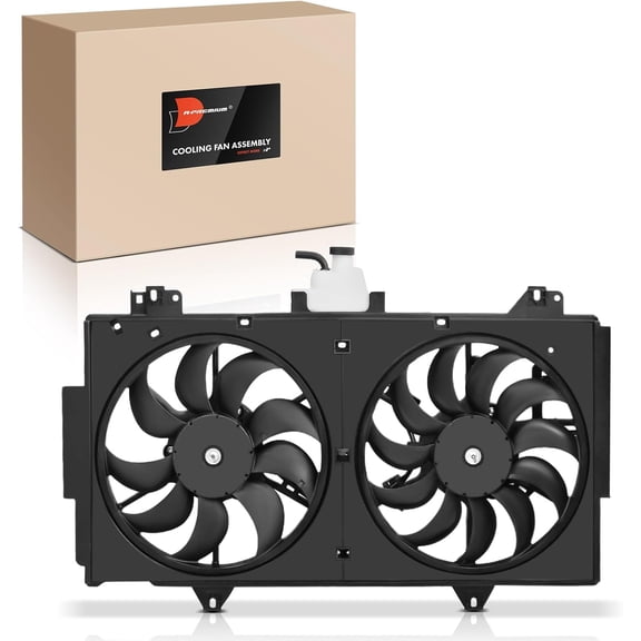 A-Premium Engine Radiator Cooling Fan Assembly Compatible with Select Mazda Models - 6 2011 2012 2013, 2.5L - Replace# L51615140, L51715140