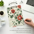 thumbnail image 3 of FORMRS Acrylic Clipboard with Low Profile Clip Standard A4 Letter Size, 12.5" x 9", Red Floral Pattern, 3 of 8