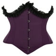 thumbnail image 3 of SRZYMJ Steampunk Corsets for Women Underbust Gothic Retro Corset Top Lace Up Bustier, 3 of 6