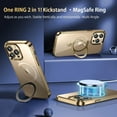thumbnail image 2 of [CD Ring Compatible with MagSafe Invisible Stand] Magnetic for iPhone 15 Pro Case, [Electroplated Bumper Non-Yellowing][Look as Bare iPhone] Slim Clear Case with Holder for Women Men Girls, 2 of 9
