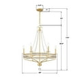 thumbnail image 7 of SEV-1806-AG Crystorama Lighting Seville - 6 Light Chandelier-36.5 Inch Tall and 28 Inch Wide, 7 of 7