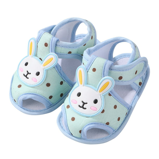 TAIAOJING Toddler First Walker Shoes Baby Girls Boys Soft Infant Walkers  Cartoon Rabbit Princess Sandals Non-Slip Shoe 