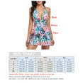 thumbnail image 3 of Maillot de Bain une Pièce Femme Floral Croisé Nœud devant Col en V Profond Robe de Bain, 3 of 8