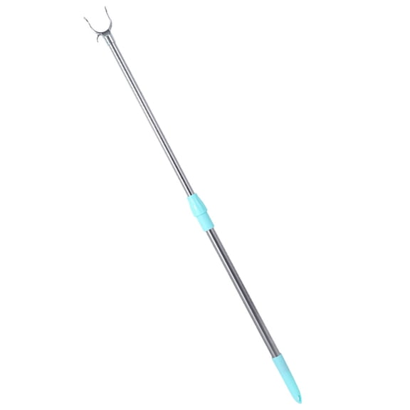 LOLIPPYY Retractable Plated Silver Clothes Reach Pole Heavy Duty Telescoping Rod for Home Laundry Convenience