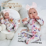 RSG 20 Inch Reborn Baby Doll Toy, Lifelike Soft Cloth Body Doll for Pretend Play, Cute dolls for Girls, Kids Ages 3+