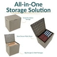 thumbnail image 2 of Sunnydaze Lockable Outdoor Small Deck Box with Storage and Side Handles - 32-Gal. - Driftwood, 2 of 10