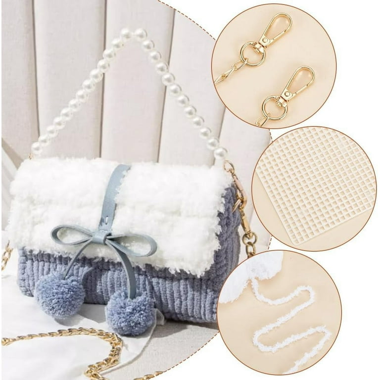 DIY Knitting Crochet Handbags Kit Mesh Plastic Canvas Kit for Shoulder Bags DIY Knitting Crochet Crossbag Materials Handmade Purse Stitching Kit Black Walmart
