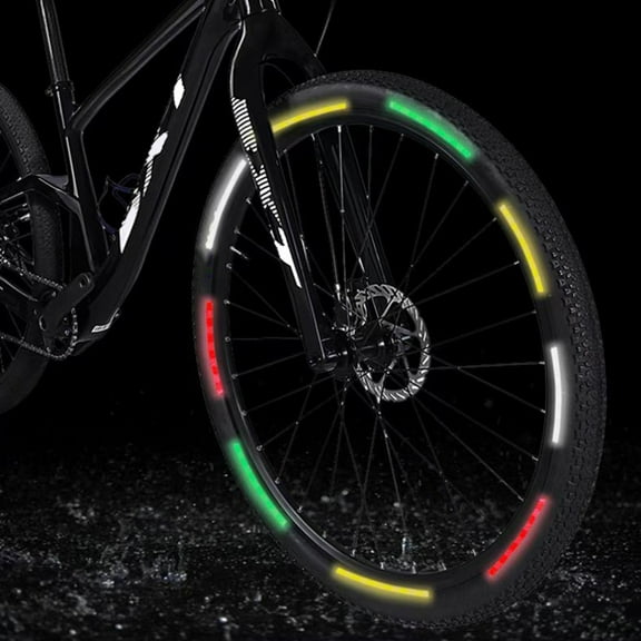 Happy Date Bicycle Spoke Reflector Bike Spoke Skins Wraps, Wheel Decoration Reflective Warning Strip for BMX MTB Kids Road Mountain Bike