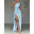 thumbnail image 6 of Women's One Shoulder Maxi Dress – Sexy High Slit Slim Fit Cocktail Evening Gown for Party  Valentine's Day, 6 of 6
