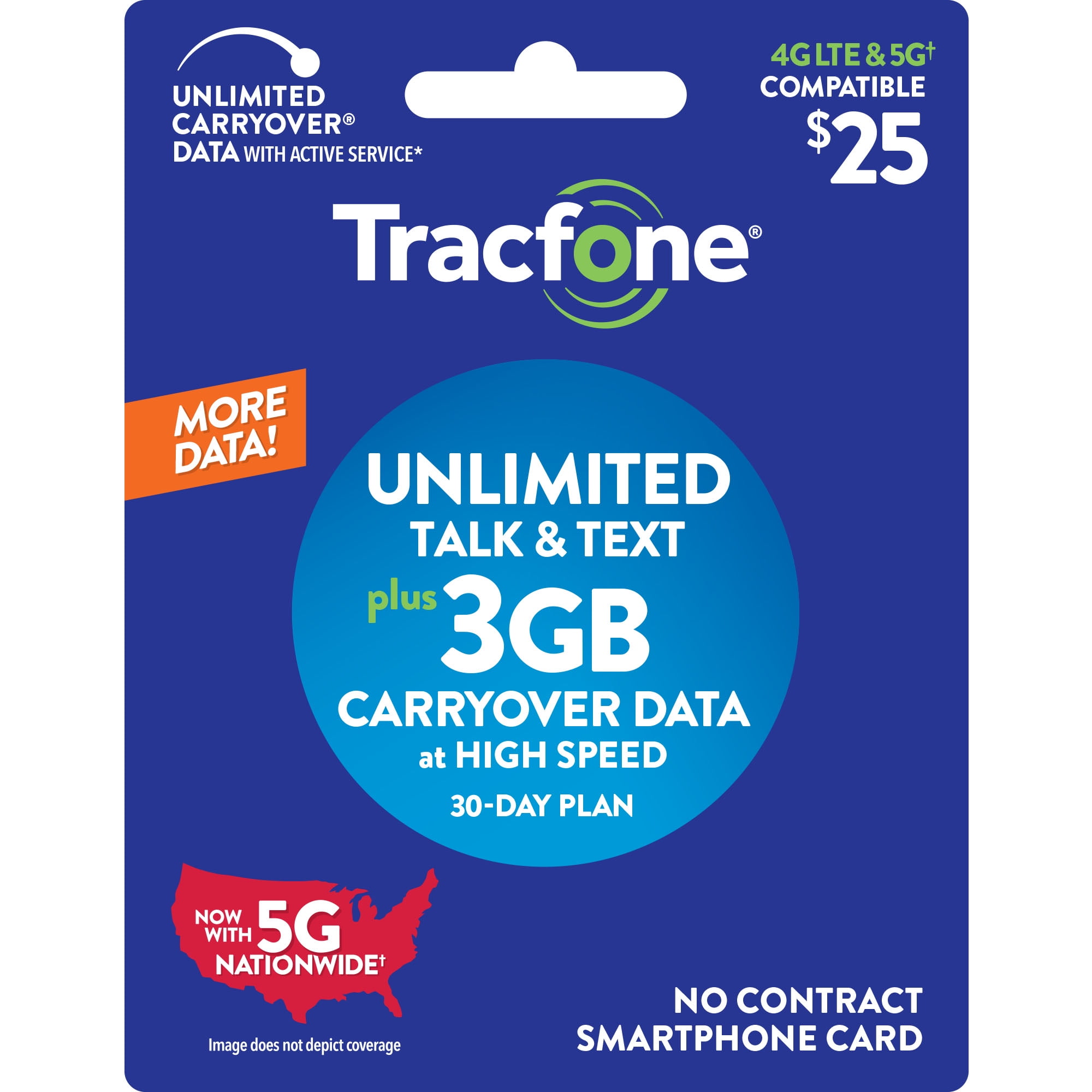 What Prepaid Phones Are Compatible With At&t Tracfone $25 Smartphone Unlimited Talk & Text 30-Day Prepaid Plan (3GB