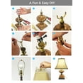thumbnail image 5 of Royal Designs DIY Lamp Making Kit - Make, Refurbish, and Repair - includes 3-Way Socket, 8" Harp, 8 ft. long lamp cord & all required electrical hardware - Polished Brass, 5 of 6