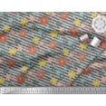 thumbnail image 2 of Soimoi Tissu en Rayonne Rayé & Floral Imprimé 1 Yard 42 Pouces de Large, 2 of 2