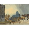 thumbnail image 3 of Thomas Shotter Boys 14x11 Black Modern Framed Museum Art Print Titled - A View of the Church of Our Lady of Hanswijk, Mechelen (Malines), Belgium (1831), 3 of 5