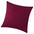 thumbnail image 2 of Funda de almohada cuadrada de terciopelo con forma de almohada, funda de almohada decorativa para sofá de color sólido, rojo vino sidaley HA003042-05, 2 of 6