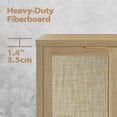 thumbnail image 6 of ARKANTOS Rattan TV Stand for Tvs up to 65 inch, Wood Media Console for Living Room, Natural Oak, 6 of 11
