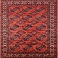 thumbnail image 1 of Ahgly Company Indoor Square Mid-Century Modern Cranberry Red Oriental Area Rugs, 4' Square, 1 of 6