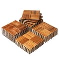 thumbnail image 3 of IVV 27 Pack Interlocking Deck Tiles, Outdoor Waterproof Patio Flooring Tiles, Premium Natural Pine Construction, for Balcony, Backyard, Indoor and Outdoor Use (Natural), 3 of 9