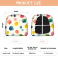 thumbnail image 3 of Colorful Polka Dot Pattern Seat Covers for Dining Room Chairs Set Of 4,Stretch Printed Washable Chair Seat Cover with Elastic Ties and Button,Removable Waterproof Couch Cushion Covers, 3 of 6