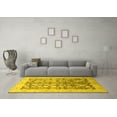 thumbnail image 3 of Ahgly Company Machine Washable Indoor Rectangle Oriental Yellow Traditional Area Rugs, 8' x 12', 3 of 4