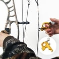 thumbnail image 2 of Equipo de tiro con arco robusto compuesto de thumb compuesto accesorios de arco correa de muñeca dispensador abrazadera cabezal alta sensibilidad caza liberación ayuda dorado Advancent OD011037-05, 2 of 7