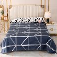 1.2/1.5/1.8/2MFlat Bed Sheet Solid Bed Cover Single Double Queen King
