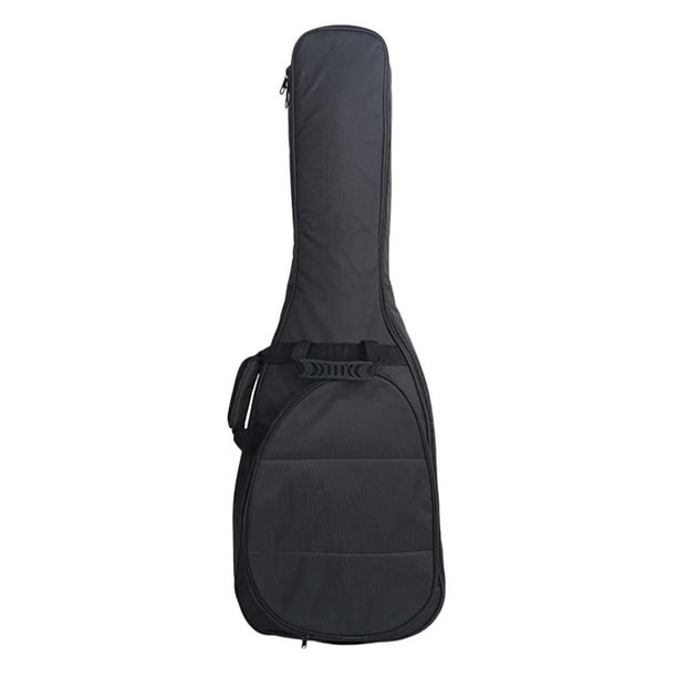 Funda para guitarra eléctrica negra, funda acolchada para mochila, resistente al desgaste, acolchado de 6mm, manijas de agarre convenientes