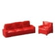 thumbnail image 4 of 2 piezas de sofá de casa de muñecas de resina de simulación para decoración de casa de muñecas 1/64 rojo, 4 of 9