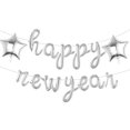 thumbnail image 1 of Globos Aikitub Feliz Año Nuevo Plata 40 cm Letra Script, 1 of 6