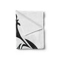 thumbnail image 2 of Salamander Soft Flannel Fleece Blanket, Outline Drawing of a Long-Tailed Animal Form on a Plain Background, Cozy Plush for Indoor and Outdoor Use, 50" x 70", Charcoal Grey and White, by Ambesonne, 2 of 5