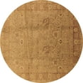 thumbnail image 1 of Ahgly Company Indoor Round Oriental Brown Industrial Area Rugs, 4' Round, 1 of 4