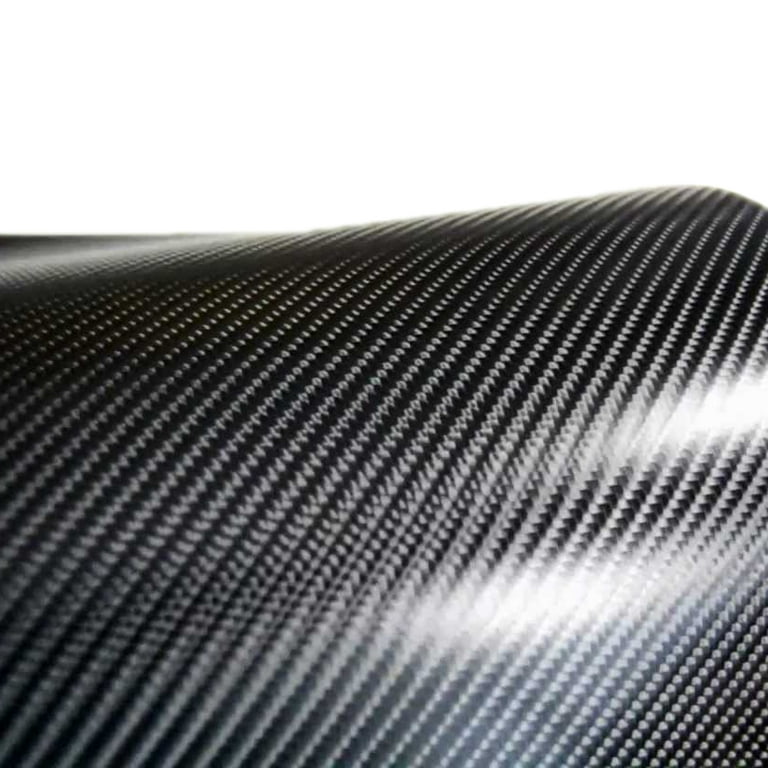20 ft x 1 ft Gloss Black 4D Carbon Fiber Vinyl Wrap Bubble Air Free 240 x  12