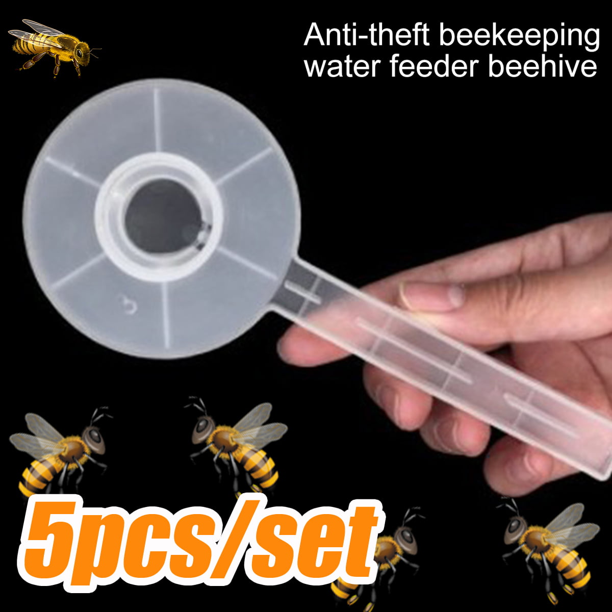 Hive Accessorie Bee Feeding Water Automatic Drink Input Feeder Cap Beekeeping 