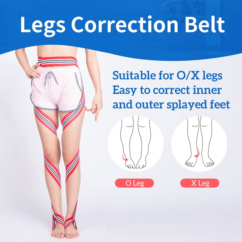 O / X Legs Correction Belt Legs Posture Corrector Band Unisex O / X Legs Type Legs Bandage Lightweight Pediatric Straighten Belt for Men Women and Children for Day and Night (M)