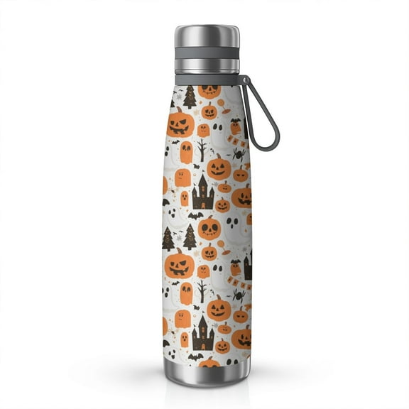 Halloween Gift - 29oz Stainless Steel Insulated Thermos with Tea Filter, 360° Printed Travel Bottle, Leakproof BPA-Free Flask with Anti-Slip Base, 304 Inner & 201 Outer