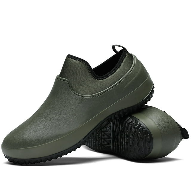 Mepaouo Chef Shoes for Men Water Proof Work Shoes Mens Slip Resistant Nursing Nurse Clogs Slip on Flats