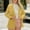 Yellow, variant on Oplxuo Womens Casual Blazer Jacket Long Sleeve Open Front Work Office Blazer Lapel Button Jacket