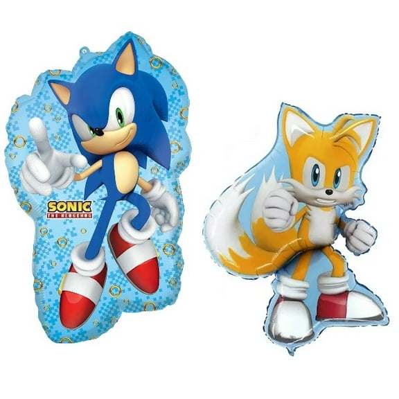 Sonic the Hedgehog and Miles Tails Prower Set of 2 Character Mylar Foil Balloons
