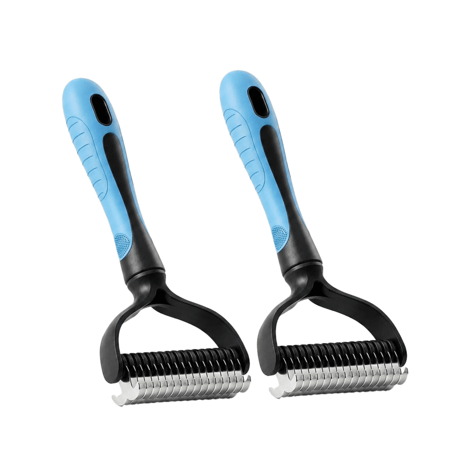 DOVACKA Pet Grooming Brush, Undercoat Dematting Rake for Dogs & Cats, Detangling Tool, Deshedding Comb for Long Thick Medium Fur Pets Daily At-Home Coat Care