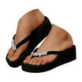 thumbnail image 3 of enyan Summer Slippers for Women Womens Arch Support Flip Flops Ladies Comfort Lightweight Soft Yoga Mat Cushion Walking Thong Sandals,Black,Size 8.5, 3 of 6